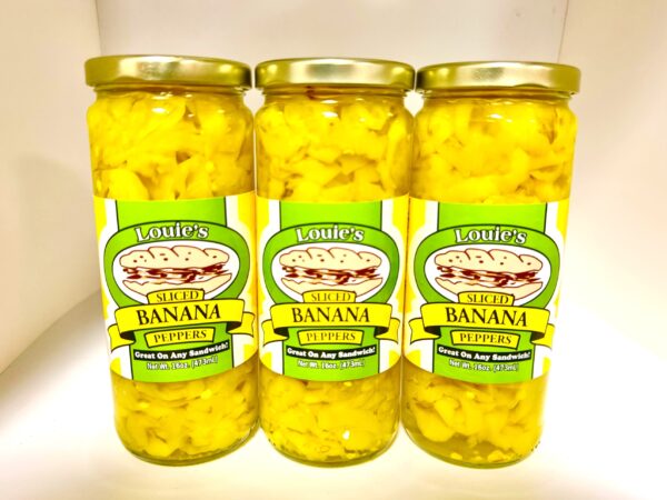 Louie's Sliced Banana Peppers (3 pack, 16oz each)